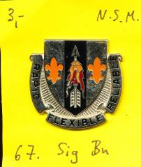Unit Crest 67th Signal Battalion, Stacheln, M22