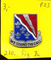 Unit Crest 230th Signal Battalion, Stacheln, P23