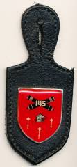 Pocket Badge Armored Artillery Battalion 145 STADTALLENDORF, printed, used, Wawersich