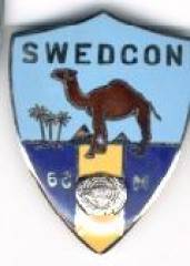 Emailleabzeichen UNO SWEDCON 68 M, Firma Bichay / Kairo