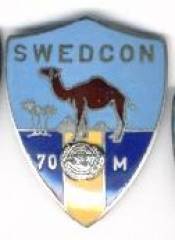 Emailleabzeichen UNO SWEDCON 70 M, Firma Bichay / Kairo