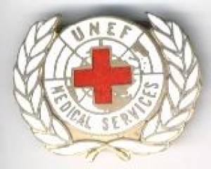 Emailleabzeichen UNO UNEF MEDICAL SERVICES
