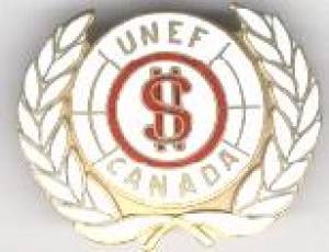 Emailleabzeichen UNEF Canada $ Zahlmeister, Firma Bichay / Kairo