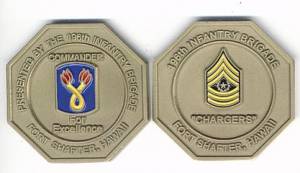 Coin 196th Infantry Brigade Hawaii 50 mm