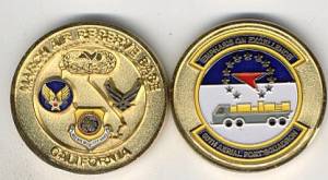 Coin 50th Aerial Port Squadron gold 45 mm