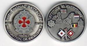 Coin 39th Signal Battalion Europe 40 mm