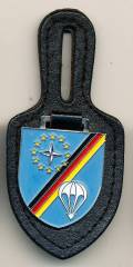 Pocket Badge Airmobile Forces Command REGENSBURG, painted, Zinn, slightly used