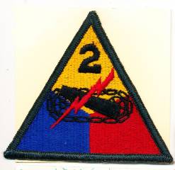 Aufnäher 2nd Armored Division ohne Schrift (alt), farbig