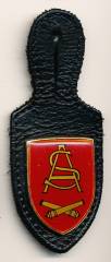 Pocket Badge Artillery School IDAR-OBERSTEIN, printed, used, Wawersich