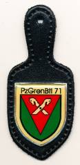 Pocket Badge Armored Infantry Battalion 71, printed, Wawersich