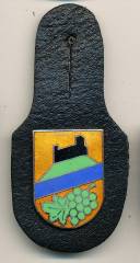 Pocket Badge Area Defense Command 45 NEUSTADT/WEINSTRASSE, hard enamel, pinback, no hallmark