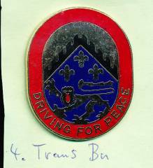 Unit Crest 4th Transportation Battalion, clutchback, G23
