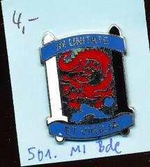 Unit Crest 501st Military Intelligence Brigade mittelblau, Stacheln, S21