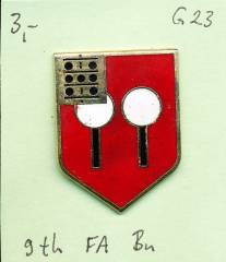 Unit Crest 9th Field Artillery Battalion, Stacheln, G23