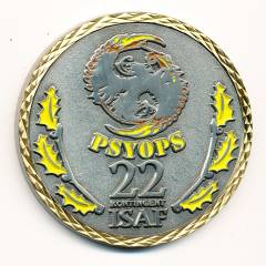 Coin Bundeswehr Psychological Operations 22. Kontingent ISAF, 50 mm