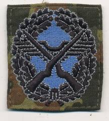 Tätigkeitsabzeichen Luftwaffensicherungstruppführer schwarz/blau auf Flecktarn
