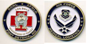 Coin US Air Force Medical Logistics Fort Detrick, MD, 44 mm