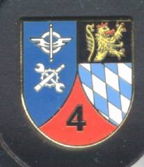 Brustanhänger Logistikbataillon 4 RODING, Kaltemaille, Stacheln, Hummel