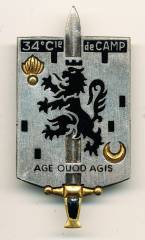 Abzeichen Frankreich 34. Compagnie de Camp VALDAHON, G1808, Drago