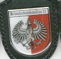 Brustanhänger Heimatschutzbataillon 72 mit Schrift Oberhof/Thüringen