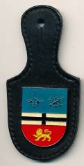 Pocket Badge Logistics Company Security-/Supply Regiment DOD BONN, painted/epoxy coated, pinback, Wachter