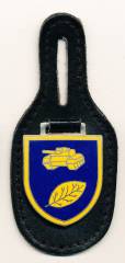 Pocket Badge Armor Battalion 183 BOOSTEDT, dark blue/dark yellow, hard enamel, Zinn