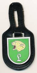 Pocket Badge Tank Destroyer Teach Company 90 MUNSTER, light green, hard enamel, no hallmark