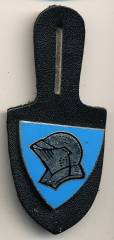 Pocket Badge Armored Infantry Battalion 223 MUNICH, medium blue, hard enamel, pinback, Zinn