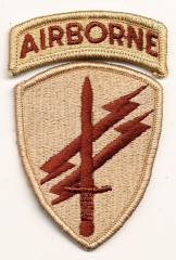 Patch US Army Civil Affairs and PSYOPS Command with tab, desert, no velcro