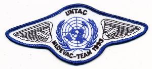Aufnäher UNTAC MEDEVAC TEAM 1993 Cambodia, ohne Klett