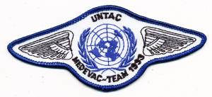 Patch UNTAC MEDEVAC TEAM 1993 Cambodia, no velcro