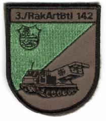 Aufnäher 3./Raketenartilleriebataillon 142, ohne Klett