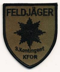 Aufnäher 3. Kontingent Feldjäger KFOR, ohne Klett