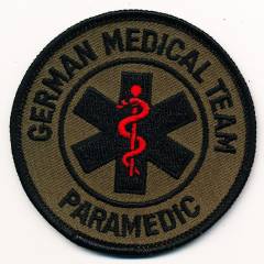 Patch German Medical Team Paramedic subdued, no velcro