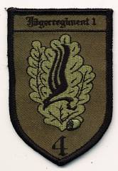 Patch 4./Infantry Regiment 1, camouflage, NO velcro
