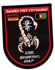 Aufnäher SanKp PRT FEYZABAD, ISAF, 22. Kontingent, ohne Klett