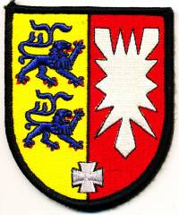 Aufnäher Landeskommando Schleswig-Holstein, farbig mit Klett