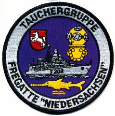 Aufnäher Marine Tauchergruppe Fregatte Niedersachsen, ohne Klett