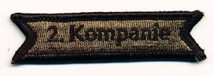 Tab 2nd Company NBC Defense Regiment 1 STRAUSBERG, subdued, with velcro