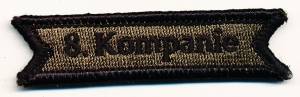 Tab 8th Company NBC Defense Regiment 1 STRAUSBERG, subdued, with velcro