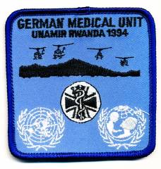 Aufnäher German Medical Unit UNAMIR Rwanda 1994, ohne Klett