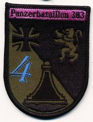 Patch 4./Armor Battalion 383 BAD FRANKENHAUSEN, no velcro