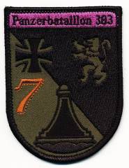 Aufnäher 7./Panzerbataillon 383, ohne Klett