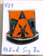 Unit Crest 142nd Signal Battalion, V21