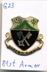 Unit Crest 81st Armor, Stacheln, G23