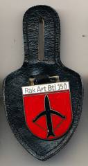 Brustanhänger Raketenartilleriebataillon 150 WESEL, Feueremaille, Metzen
