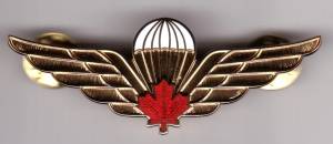 Fallschirmspringerabzeichen Kanada, Originalgröße, rotes Ahornblatt, neu