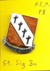 Unit Crest 51st Signal Battalion, Nadel, N.S.Meyer