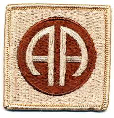 Aufnäher 82nd Airborne Division ohne tab, wüstentarn