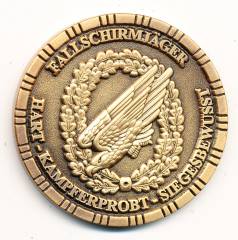 Coin Bundeswehr Fallschirmjäger AIRBORNE bronze, 40 mm